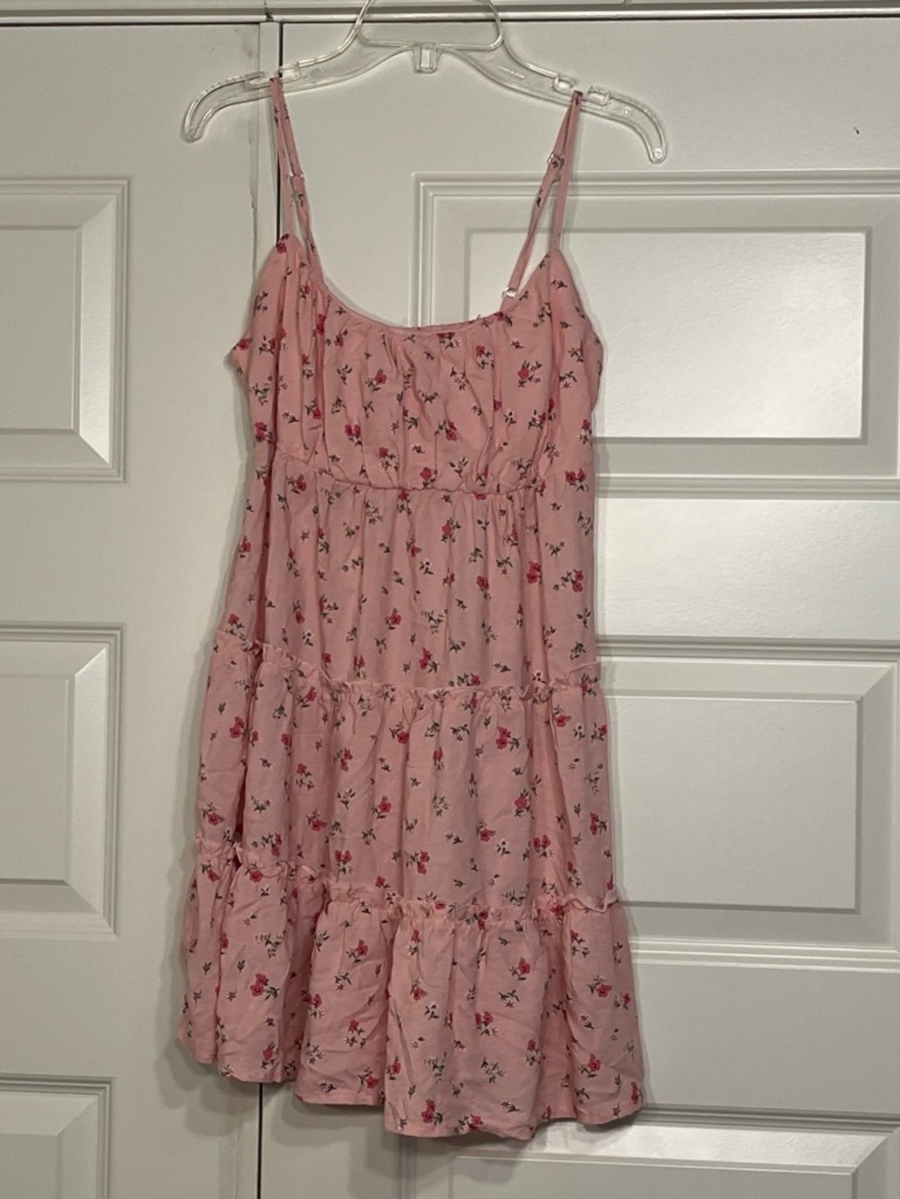 NWT Liberty Love Blush Pink Floral Tiered Mini Dress